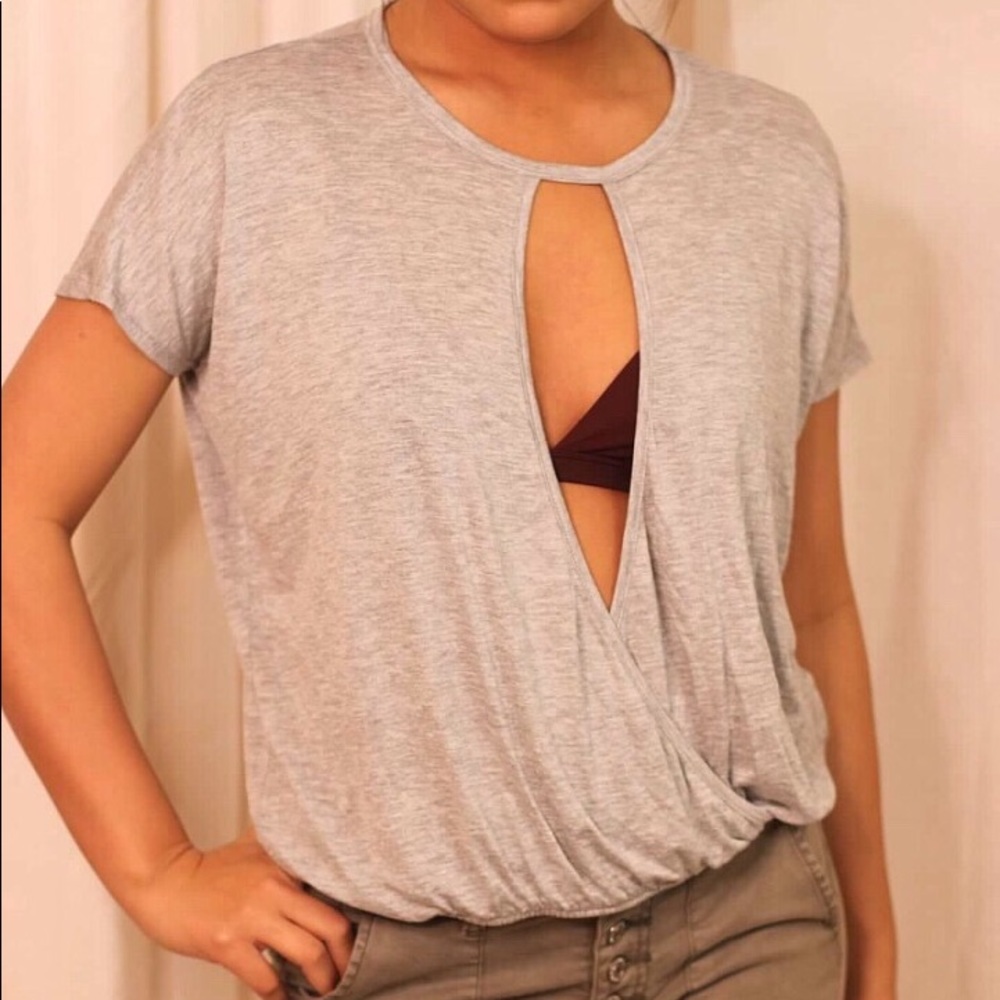 Open Front Grey Shirt